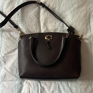 NWT Coach Medium Crossbody Bag, Dark Brown